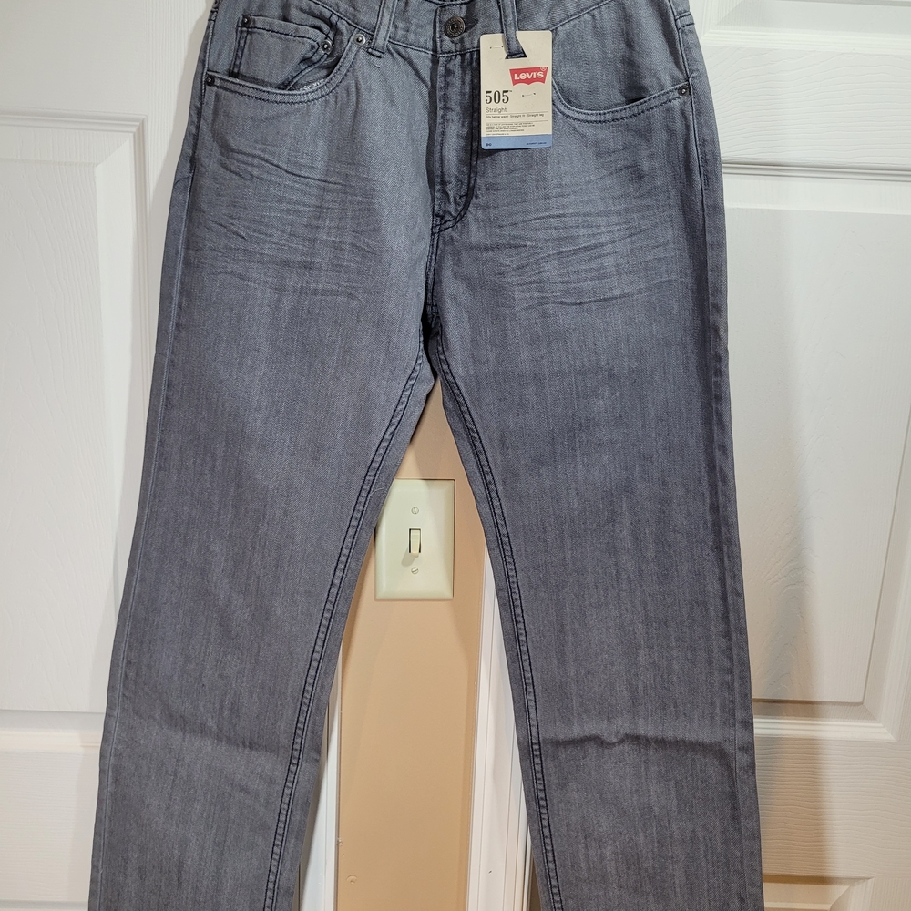 Levi's 505 Straight Fit Old Gray Mens Boys Jeans.
